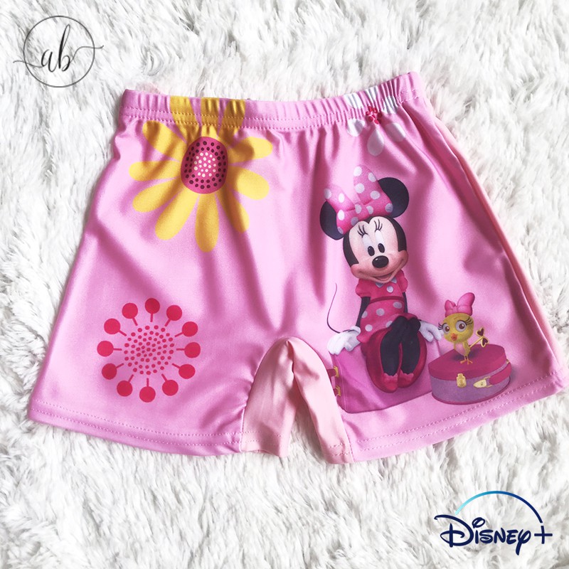 Bộ bơi bé gái Mickey, quần đùi, áo cộc tay (12-23 kg)