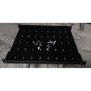 Khay cố định cho tủ rack sâu D600 D500 D400 màu đen