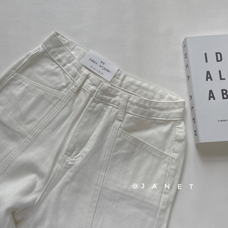 Momjeans trắng 655 janetclothingjeans