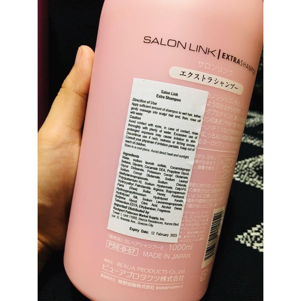 Dầu Gội Nhật Kumano Salon Link Extra Shampoo bảo vệ và phục hồi hư tổn tóc yếu 1000ml