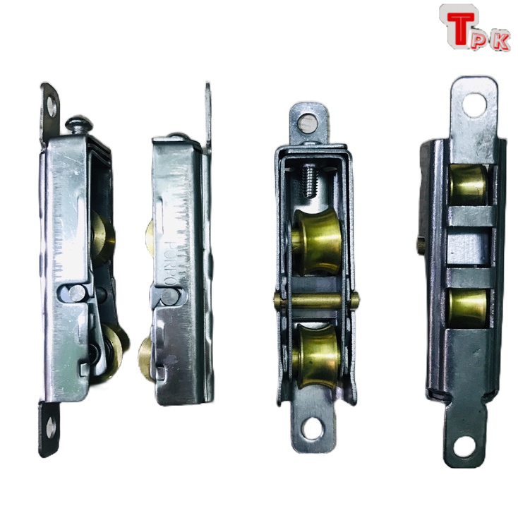 BÁNH XE KÉP HỆ XINGFA 55 - con Lăn Bánh Xe Trượt Con Lăn Chịu Lực Cửa Trượt Bằng Thép Không Gỉ Nặng Không Ồn