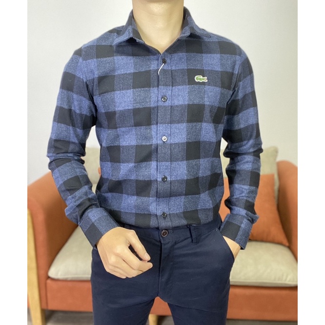 Áo sơ mi nam cotton dạ kẻ xuất dư SMLC02, áo sơ mi kẻ phong cách công sở lịch lãm, đẳng cấp doanh nhân mới nhất 2021.