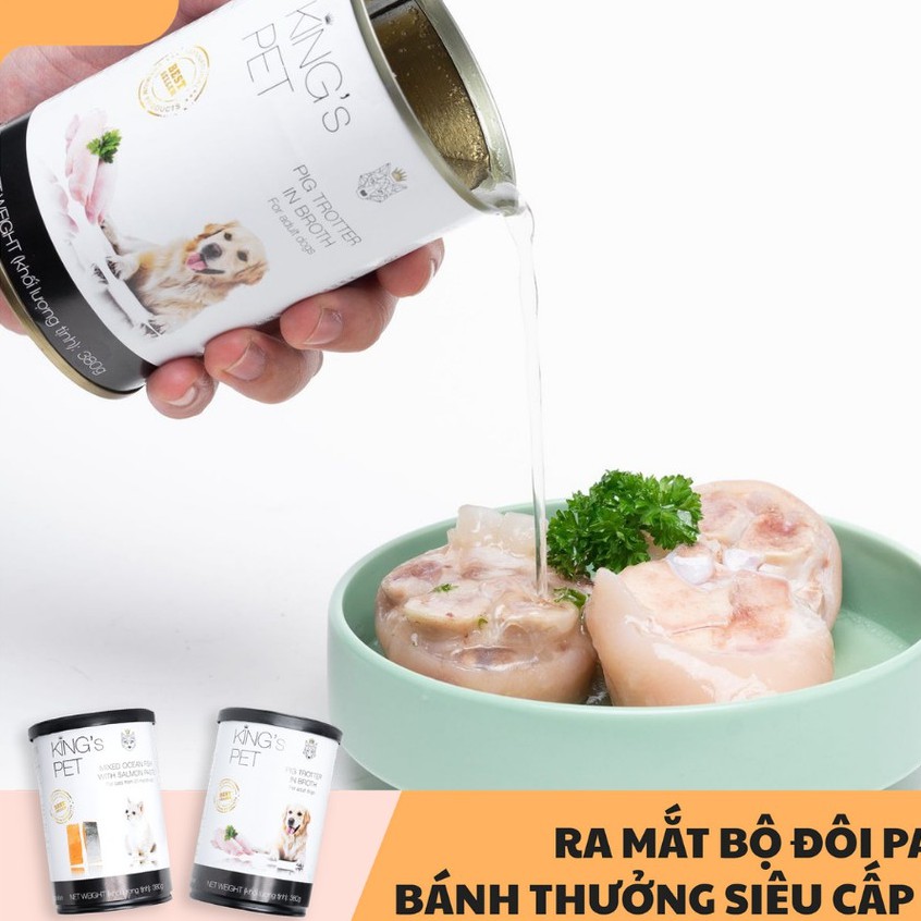 Pate cho chó mèo King Pet lon 380g The Pet, thức ăn ướt dinh dưỡng tăng cân cún mèo Con Mèo Xiêm