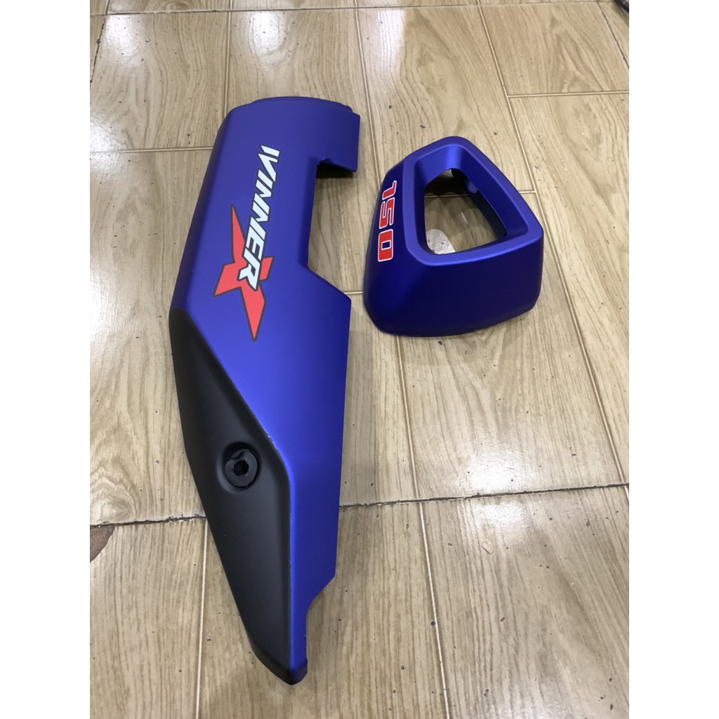 ốp pô và chụp đích pô xe winner màu xanh