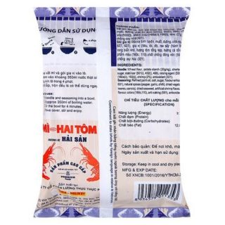  Mì 2 tôm miliket hải sản 75g