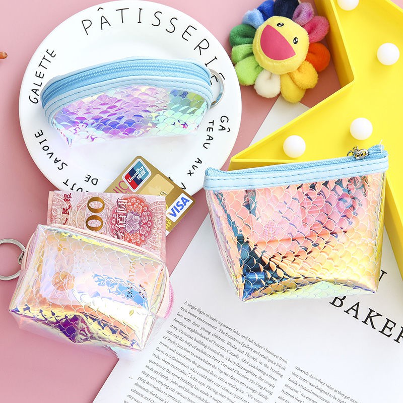 Ví Móc Khóa Mini Vảy Cá Hologram HB011 Ccamzone