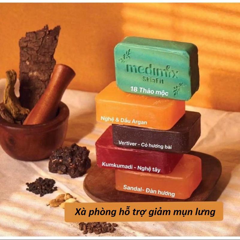 Combo 3 xà phòng thiên nhiên 18 loại thảo dược 125g - Kumkumadi Nghệ Tây 125g - Nghệ Argan 125g
