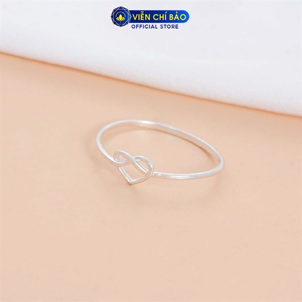 Nhẫn bạc nữ nút thắt trái tim chất liệu bạc 925 thời trang phụ kiện trang sức nữ thương hiệu Viễn Chí Bảo N400787