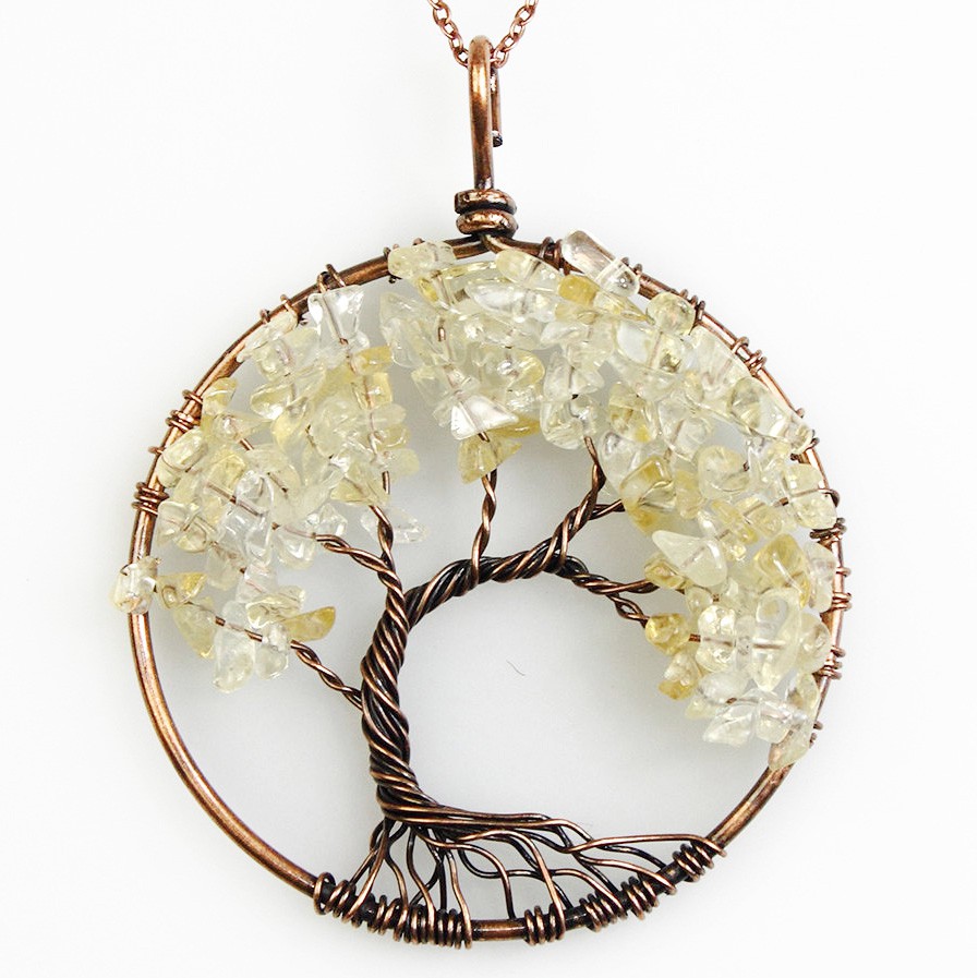 Mặt Dây Chuyền Tree of Life Citrine