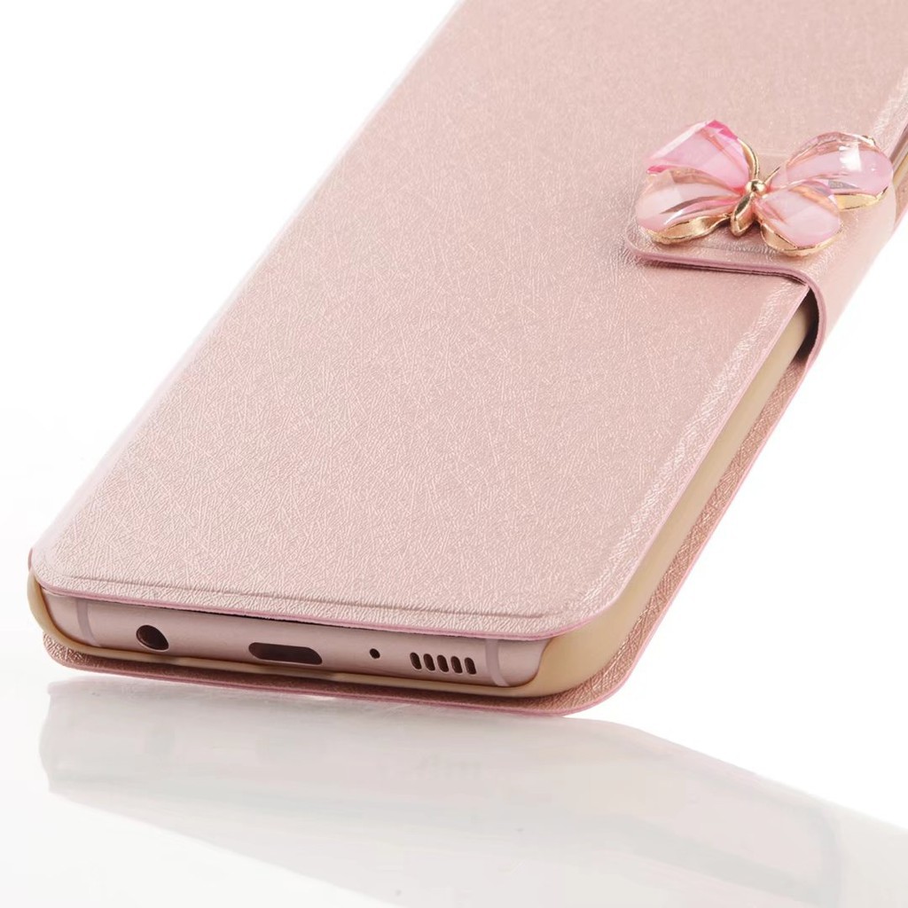 Bao da kim tuyến đính bươm bướm trang trí cho Samsung Note 5 8 | BigBuy360 - bigbuy360.vn