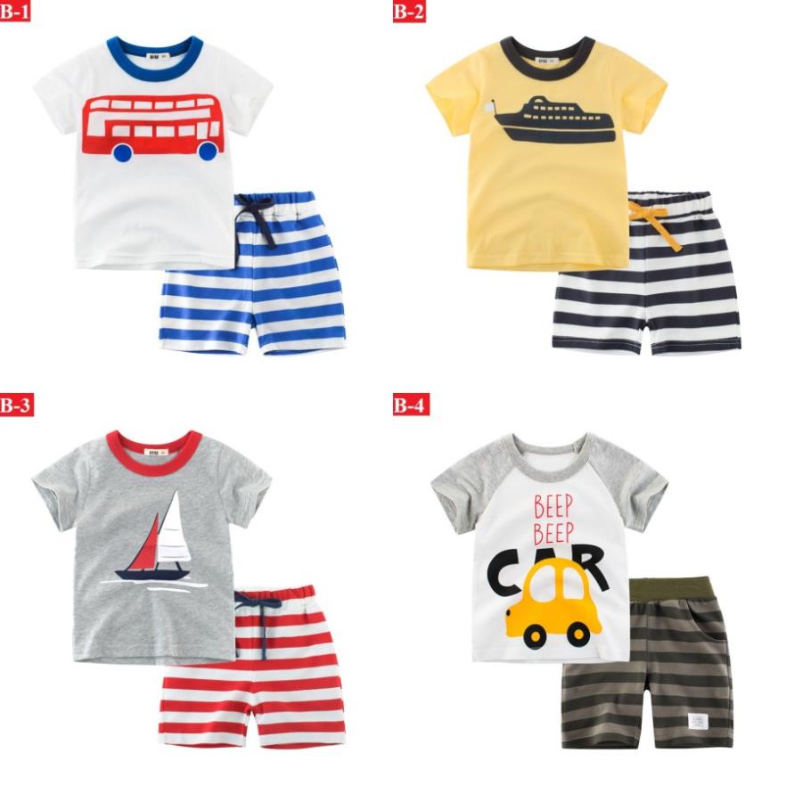 Bộ thun 27KIDS cho bé in hình vui nhộn chất cotton hàng xuất khẩu Âu Mỹ