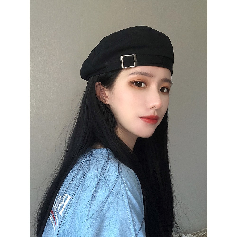 Mũ beret KHUY màu phong cách hàn quốc