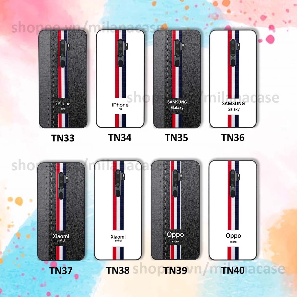Ốp Oppo A5 2020 / A9 2020 in giả da phong cách thể thao, cá tính, thời trang