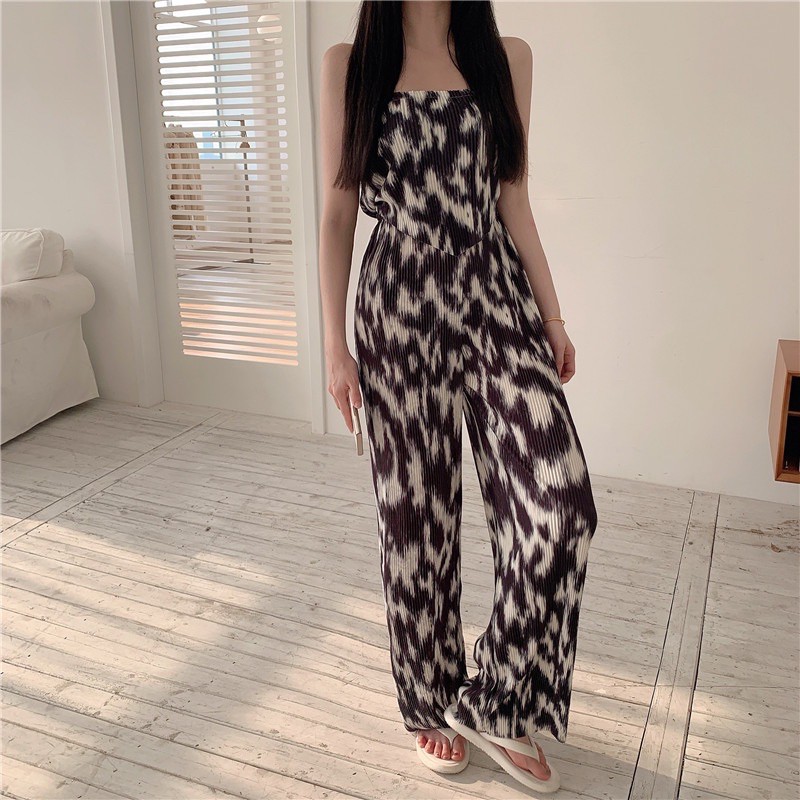 Set áo ống+quần ống suôn dập ly Ulzzang(sẵn đen) | BigBuy360 - bigbuy360.vn