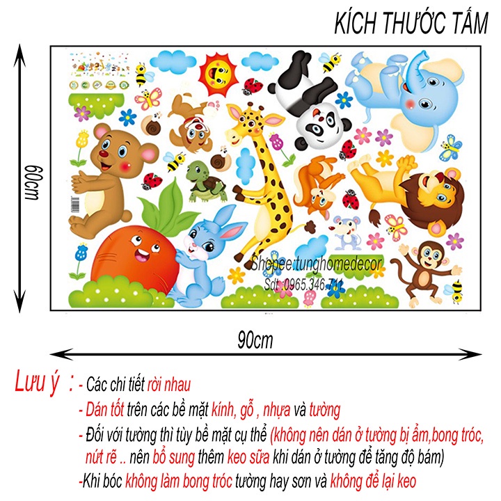 Decal dán tường cho bé học TUNG DECOR XL8221 Nhổ Cà rốt 1