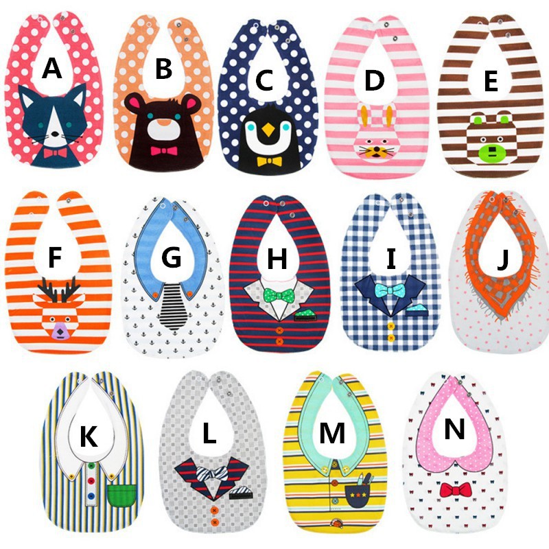 Yếm Ăn In Hình Dễ Thương Cho Bé