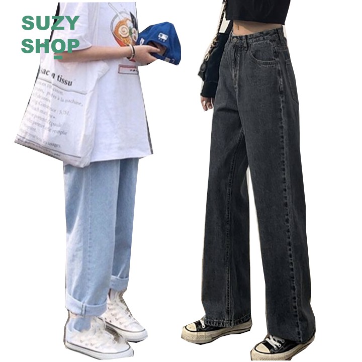 Quần Jean Ống Rộng SIMPLE JEAN Unisex, Quần Jeans Ống Rộng Cao Cấp Giúp Dáng Cao Sang Chảnh