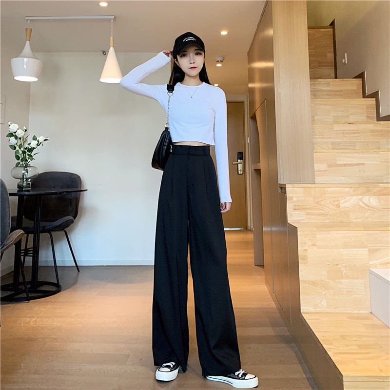 Quần ống rộng IELGY kiểu mỏng thời trang cho nữ