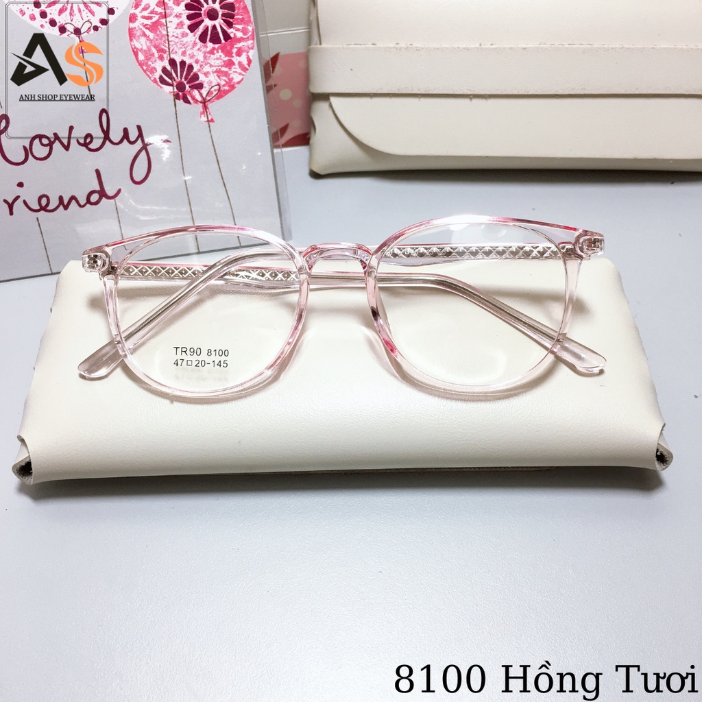 Kính tròn nhỏ nữ giới chất liệu nhựa lõi kim loại thời trang 8100