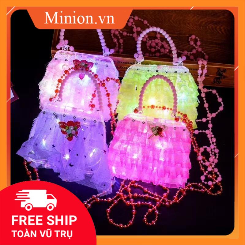 Túi xách Mini đèn led cho bé gái đi chơi trung thu, lễ hội, chợ đêm.