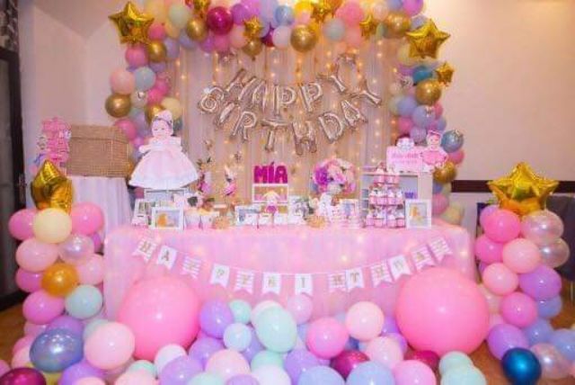Mẫu set bóng trang trí sinh nhật cho khách xem
