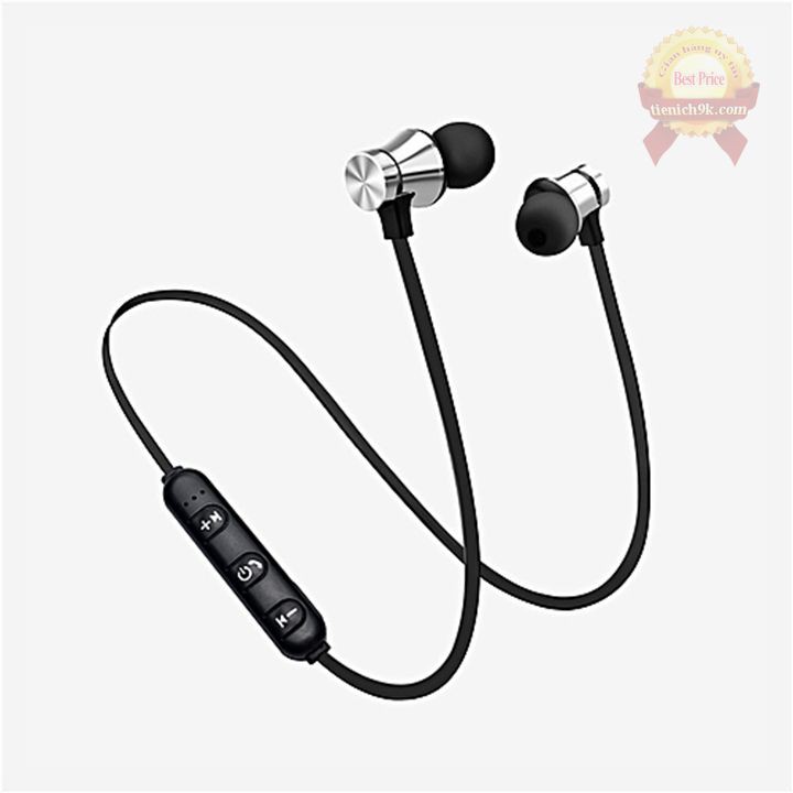 Tai nghe không dây in-ear nhét tai kèm mic Bluetooth 4.2 thể thao có nam châm Xt11 cho iphone android - Tặng 4 núm