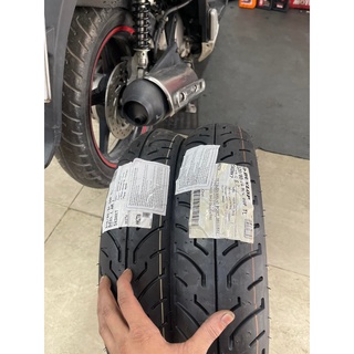 COMBO CẶP VỎ LỐP ZIN SH Ý 150 SLOVENIA  DUNLOP D451 TRƯỚC CHỈ TRẮNG 100/80-16 , SAU CHỈ ĐỎ CAM 120/80-16 CHO HONDA SH