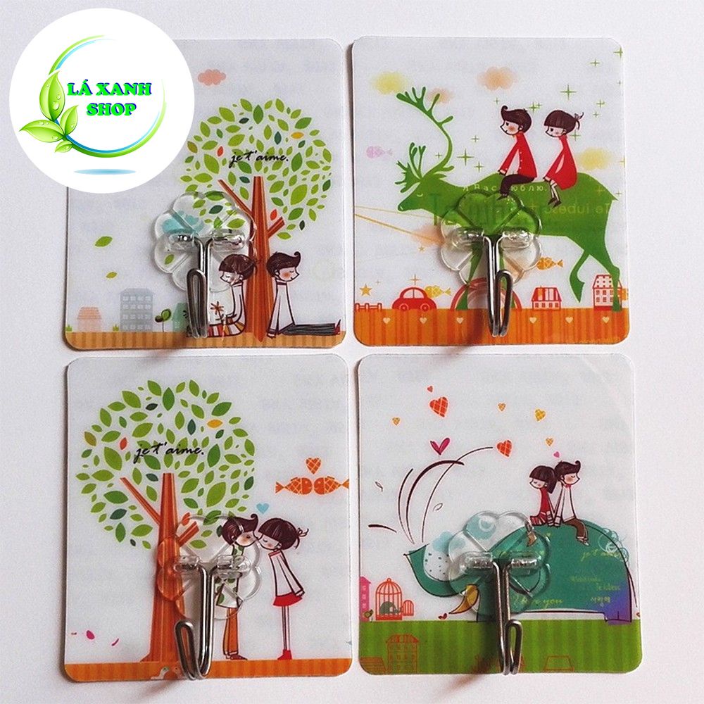 Móc Dán Tường Treo Đồ Cute Nhiều Hình 3D Kiểu 2 - Siêu Dính Cường Lực Thần Thánh - 7.8*8.5 C