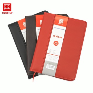 Sổ bìa da a5 200 trang classic book hồng hà - ms: 4595