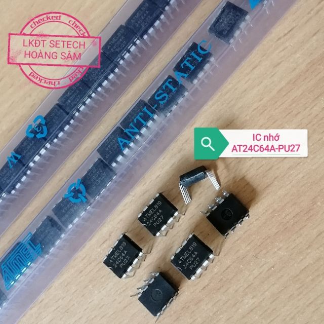 IC nhớ EPROM AT24C64 chân cắm DIP8 chính hãng ATMEL