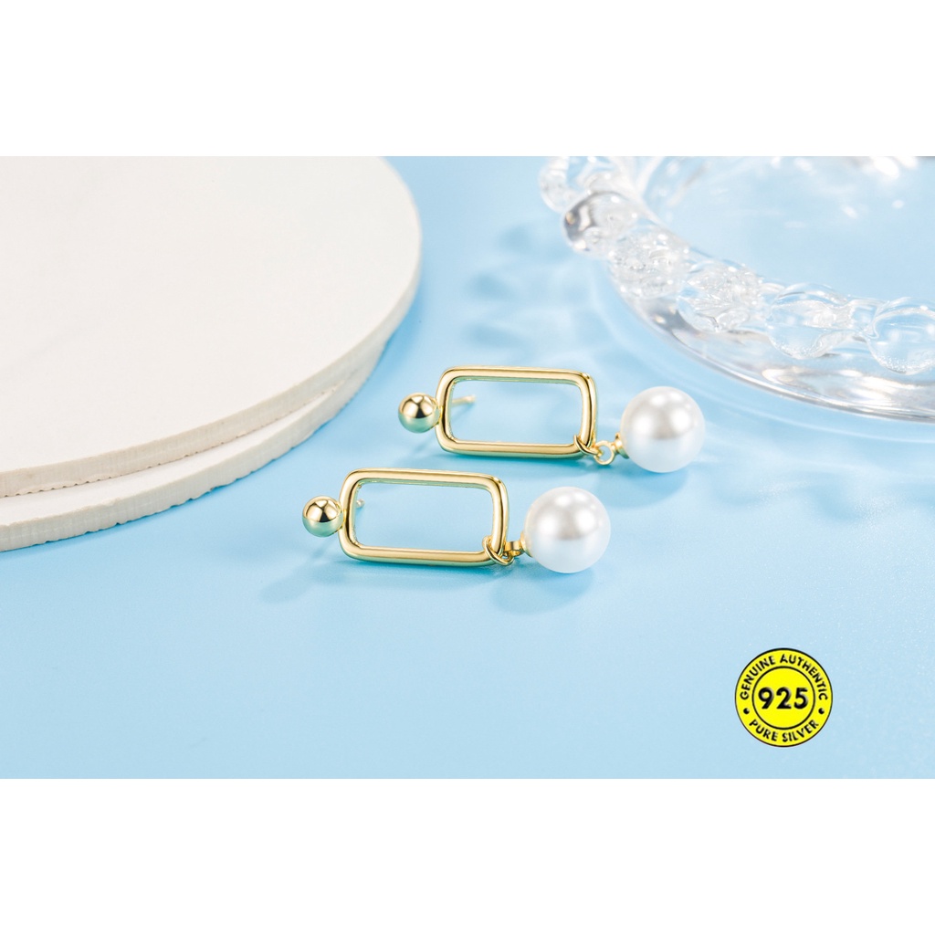 Khuyên Tai Hình Vỏ Sò Đính Ngọc Trai Xinh Xắn U1050