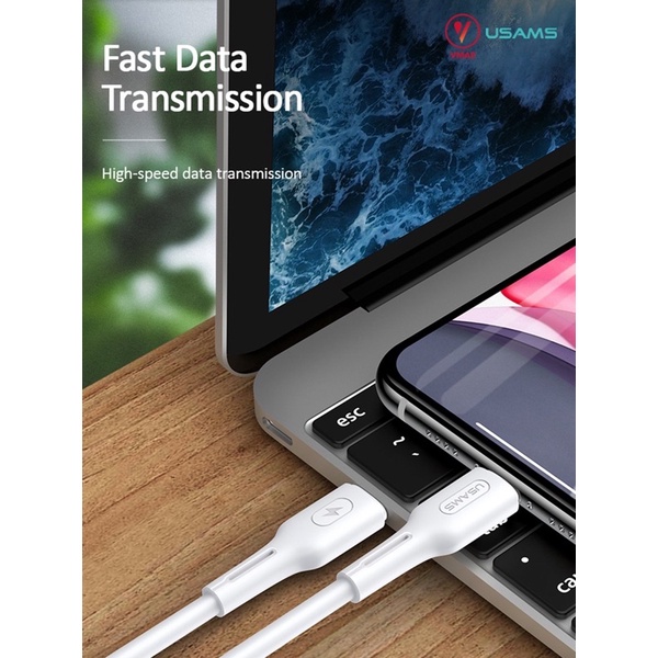 Cáp Usams Type-C To Lightning PD Fast Charging & Data Cable 1200mm