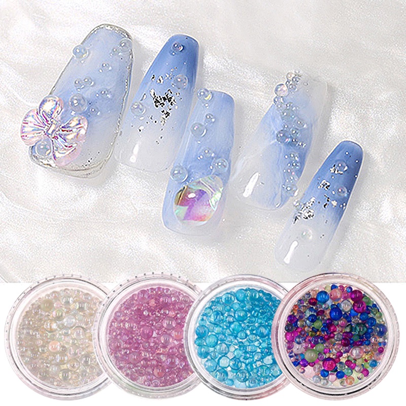 Hộp hạt tròn 3D UR SUGAR nhiều kích thước dùng trang trí móng tay nghệ thuật