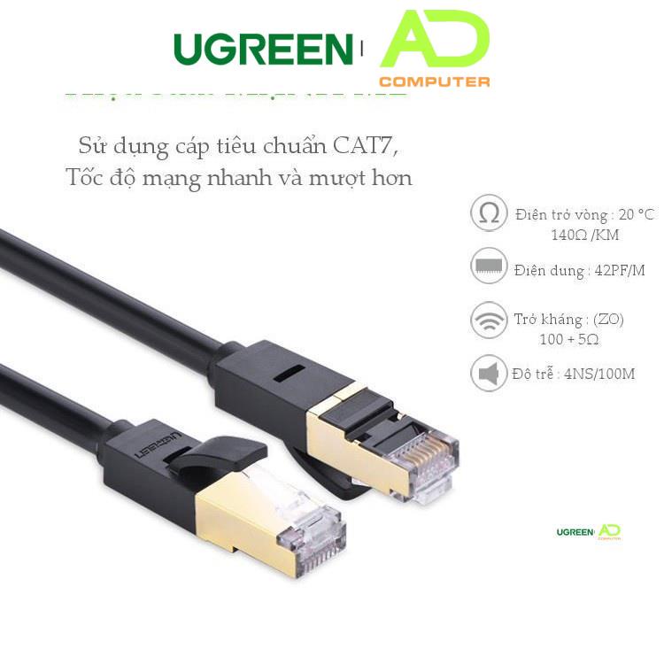 Cáp mạng 2 đầu đúc bọc hợp kim Cat 7 UTP UGREEN NW107 NW149