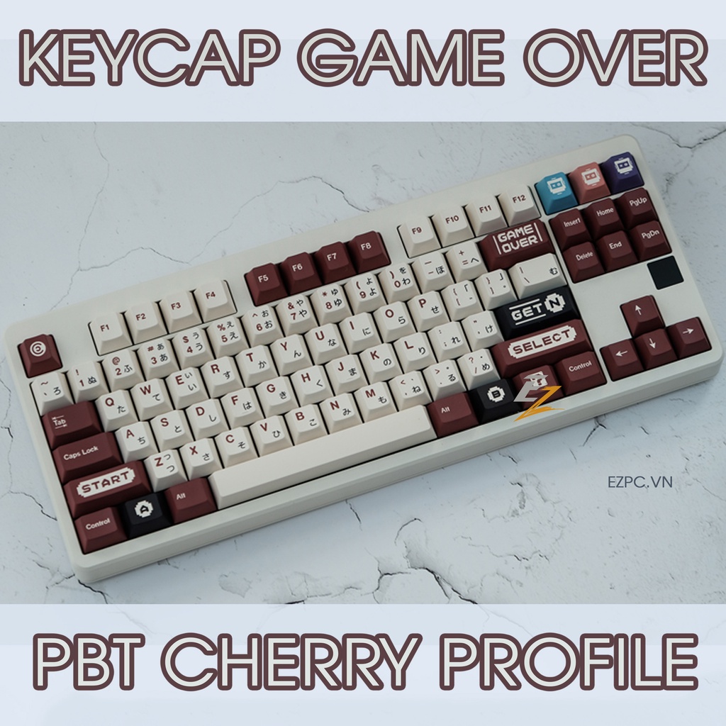 Keycap Cho Bàn Phím Cơ Gameover Thick PBT Dyesub 141 Phím Cherry Profile Của EZPC