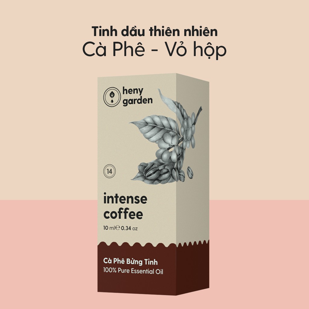 Tinh Dầu Cà Phê (Ngọt Đắng) Organic Nguyên Chất Đậm Đặc Xông Thơm Phòng, Làm Nến Thơm Thiên Nhiên HENY GARDEN