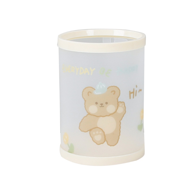 Ống đựng bút để bàn hình trụ họa tiết hoạt hình dễ thương cá tính làm quà tặng cho trẻ em