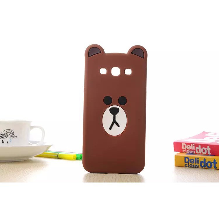 Ốp điện thoại mềm trang trí hình gấu cho iPhone XS XR X 5 6 6S 7 8 Plus