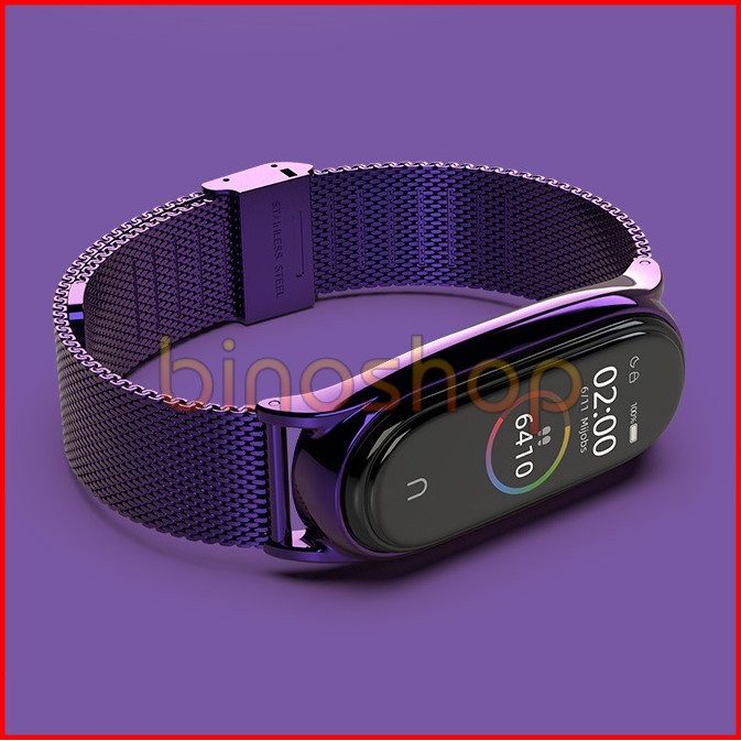 Dây đeo kim loại mắt lưới Mi band 4 chính hãng Mijobs bản PLUS - dây đeo thay thế miband 3, mi band 3, miband 4 (Mijobs)