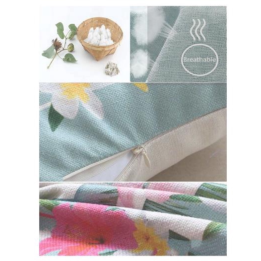 Vỏ gối chất liệu polyester/vải lanh in họa tiết nhân vật One Piece cỡ 30X50cm