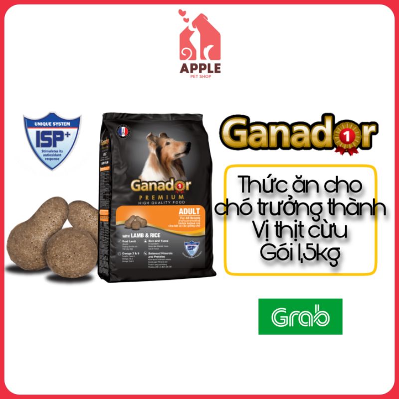 [GANADOR CỪU] [1,5KG] Thức ăn hạt cao cấp Ganador cho chó trưởng thành - Vị thịt cừu