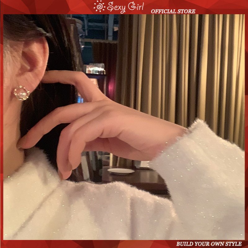 Khuyên Tai Đính Hạt Ngọc Trai Thiết Kế Mới 2022 Không Gây Dị Ứng Thời Trang Mùa Thu