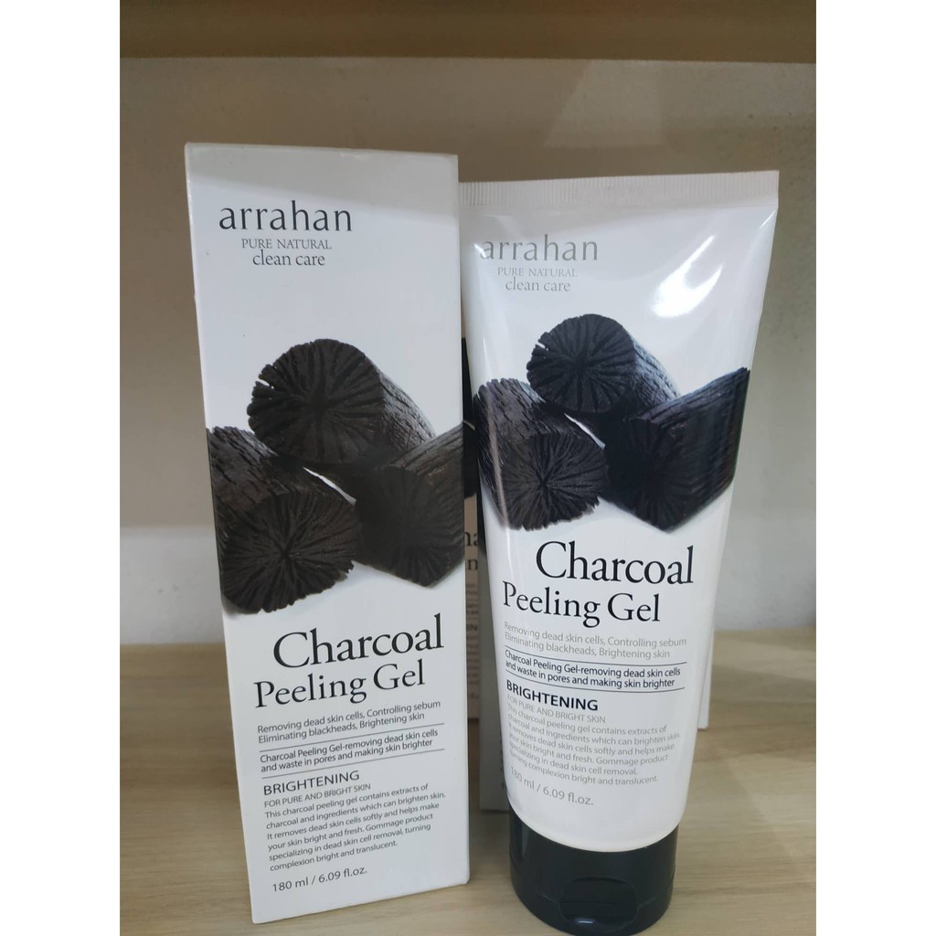 Tẩy Da Chết Arrahan Charcoal Peeling Gel Than Hoạt Tính 180ml - 3W072