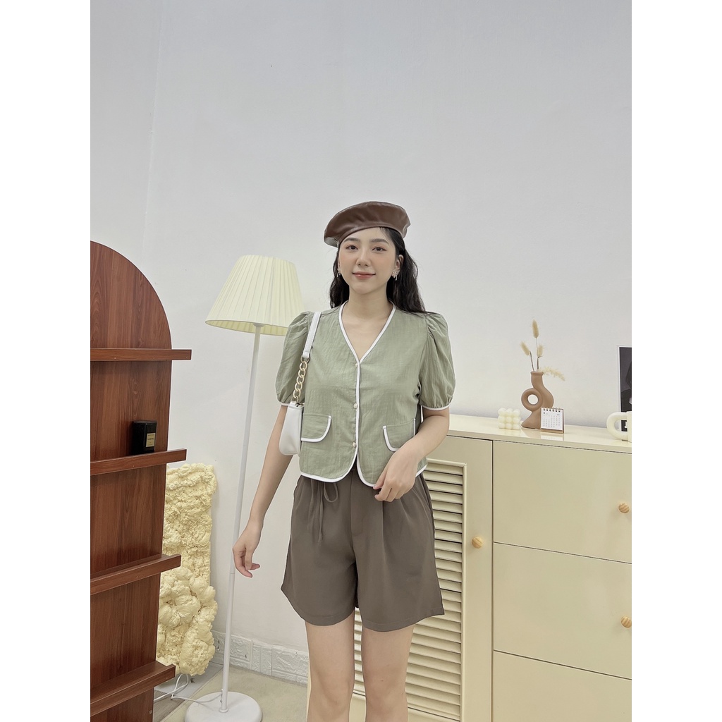 ÁO THÔ VIỀN TRẮNG VẠT BẦU