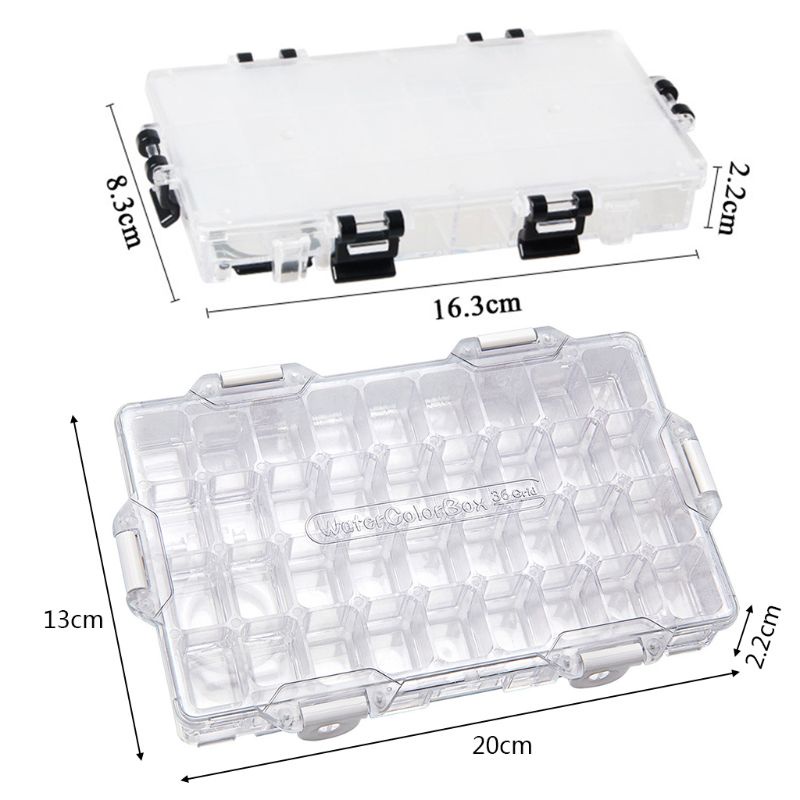 Bảng Pha Màu Nước 24 / 36 Ngăn Chống Rò Rỉ Tiện Dụng