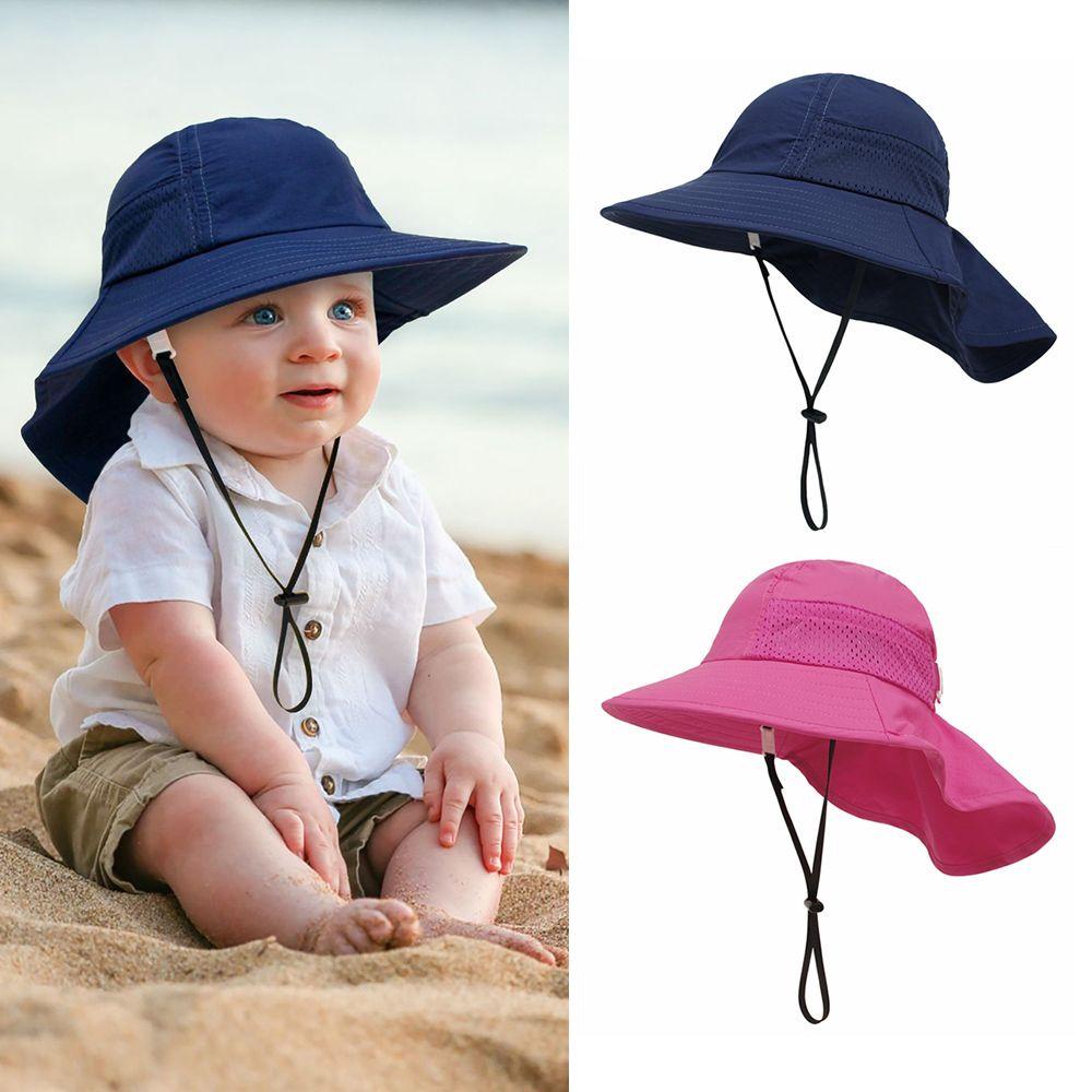 Mũ Chống Nắng Đi Biển Mùa Hè Thoáng Khí Có Thể Điều Chỉnh Cho Bé
