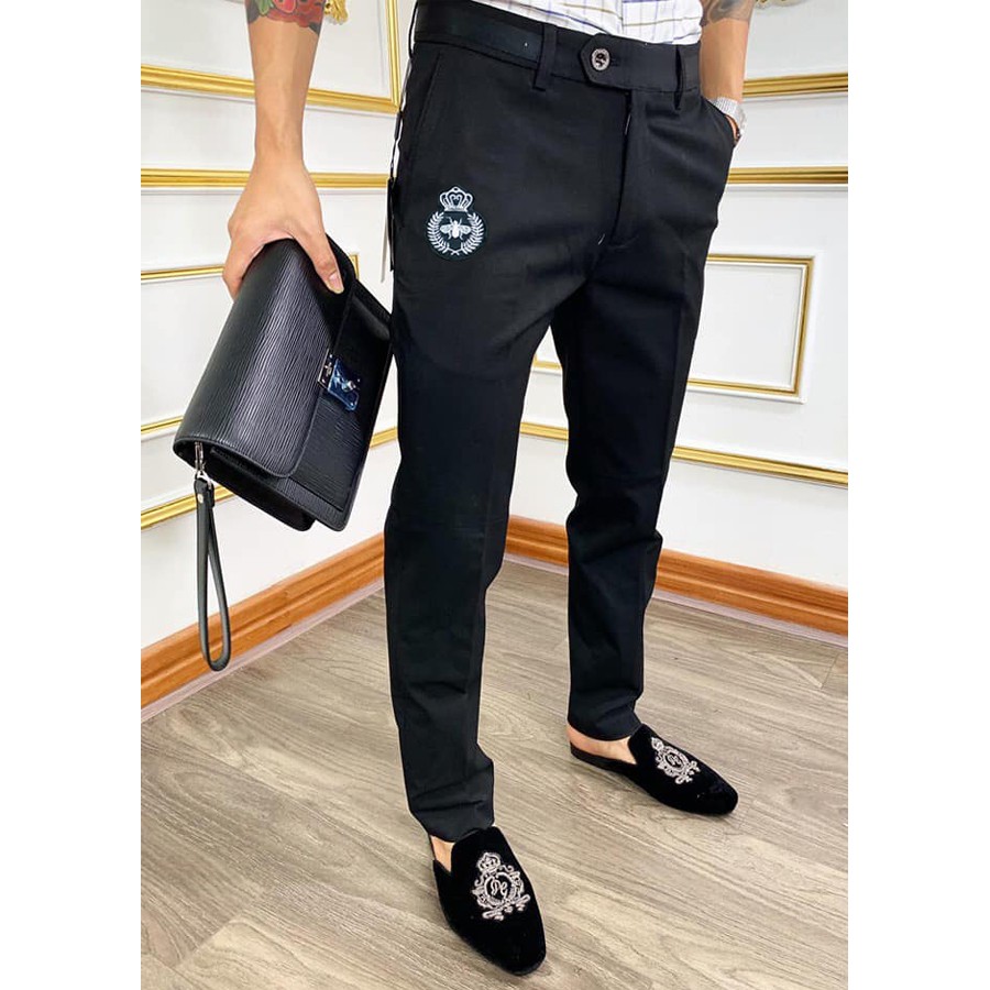 Quần Tây Nam Đen Kẻ Trắng | BigBuy360 - bigbuy360.vn