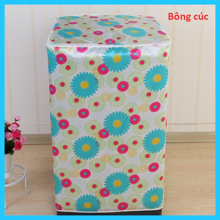 [FREESHIP EXTRA] HCM - Bọc trùm máy giặt Kitty Vịt Hoa Lá 7-8kg mẫu cửa trên hoặc cửa ngang