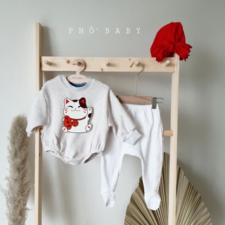 bodysuit(chưa mũ) xám chuột mickey nỉ bông dày dặn ấm áp cho mùa đông nhiều hoạ tiết cho bé trai bé gái