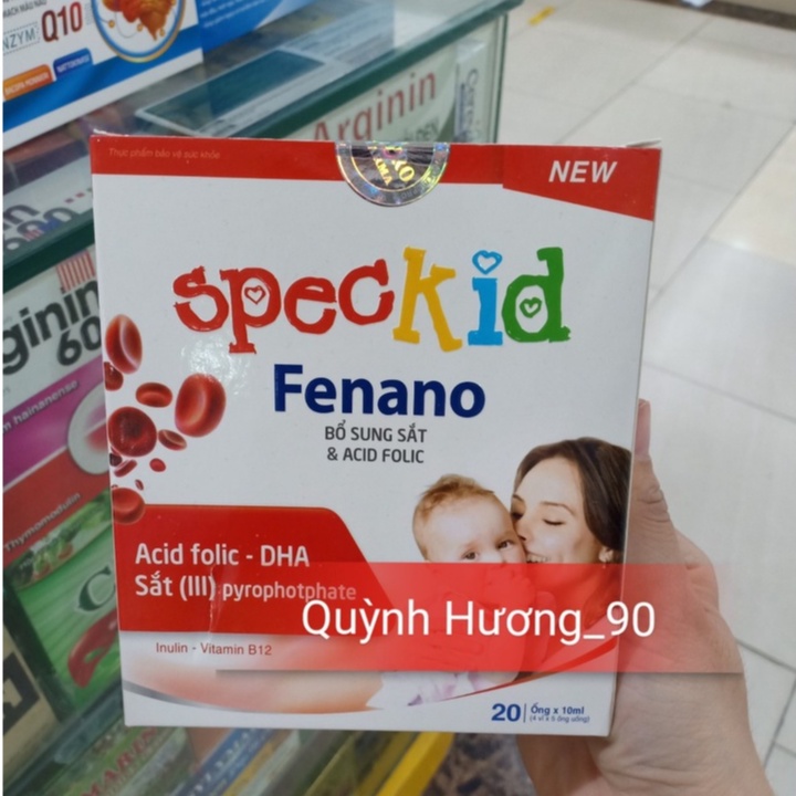 Speckid Fenano giúp bổ sung sắt và acid folic cho cả mẹ và bé ( hộp 20 ống )